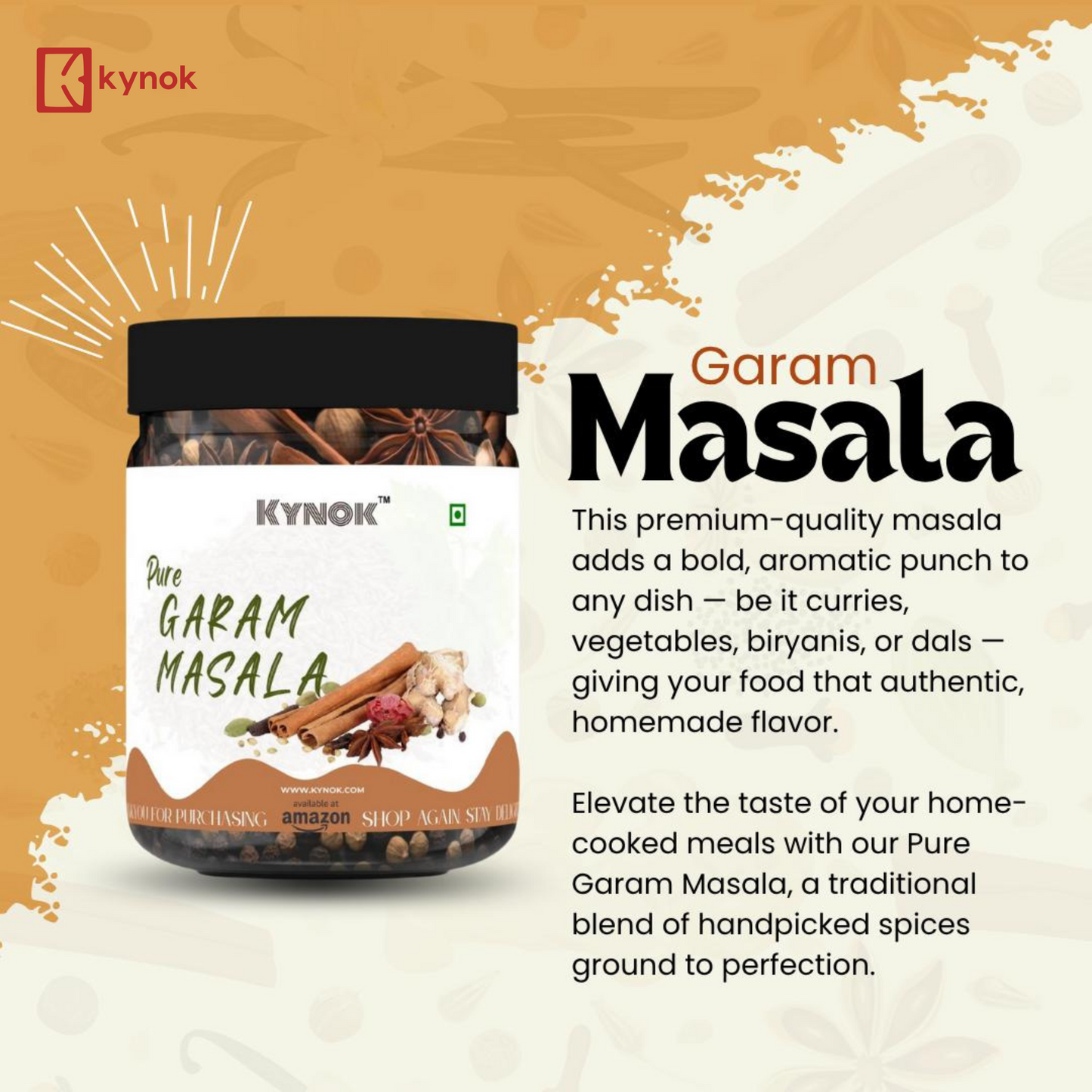 KYNOK Whole akha garam masala 200 gm