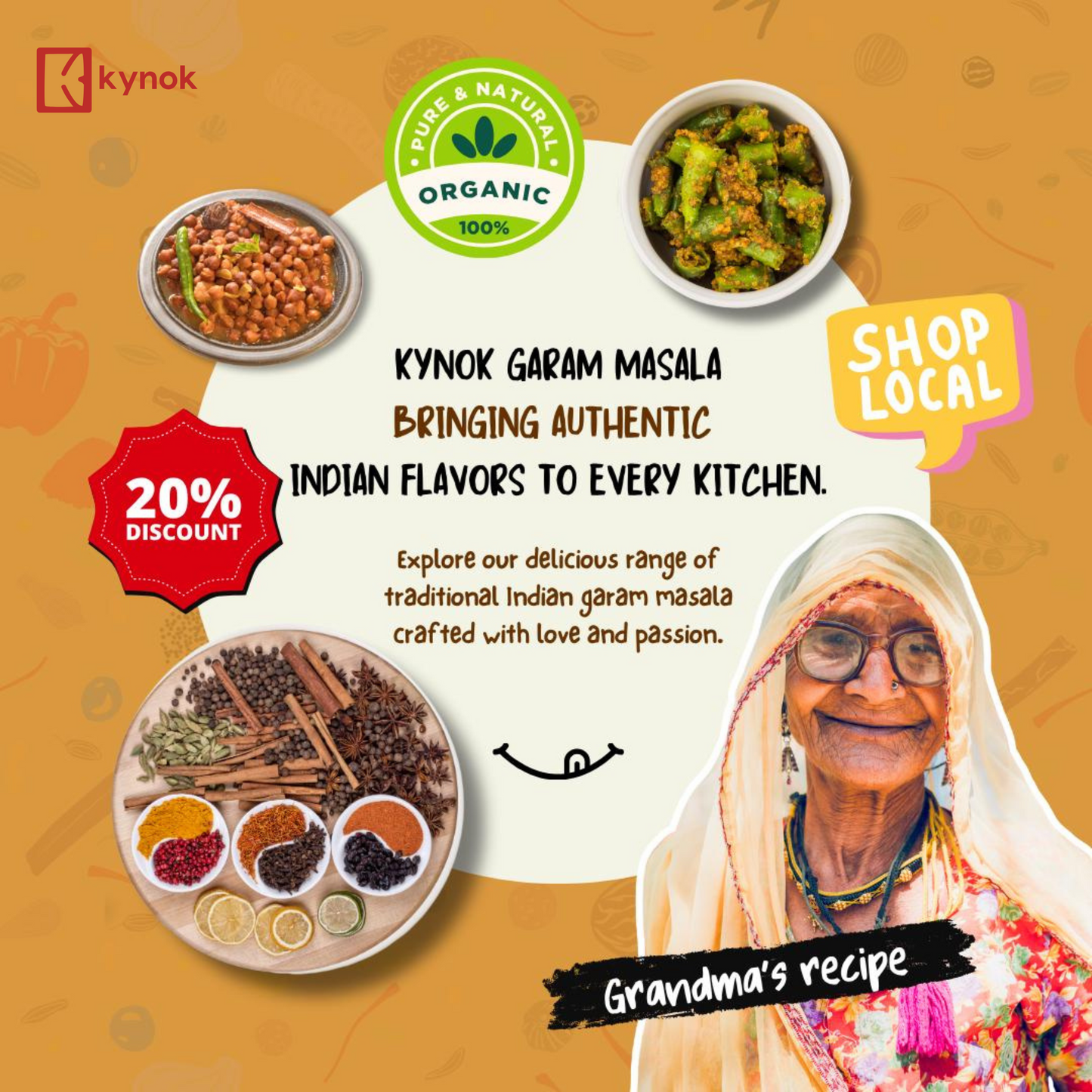 KYNOK Whole akha garam masala 200 gm