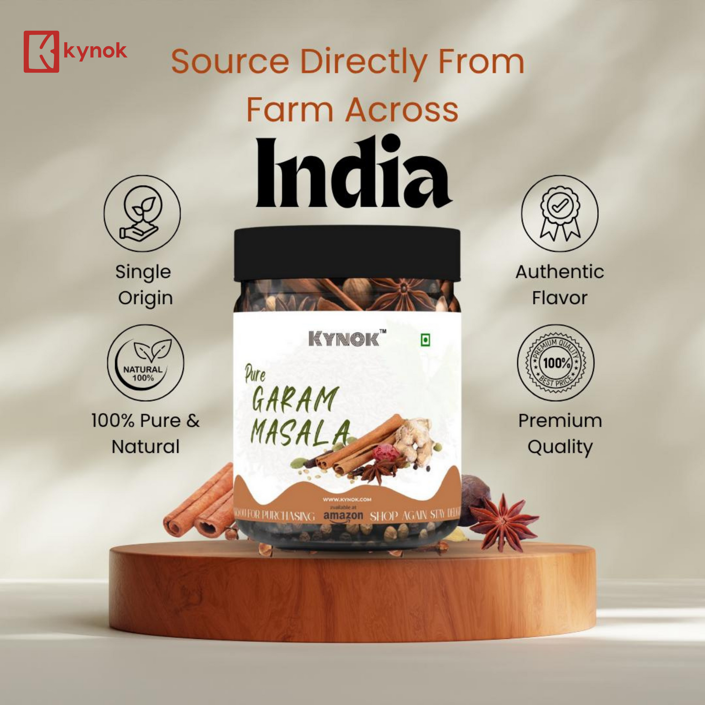 KYNOK Whole akha garam masala 200 gm